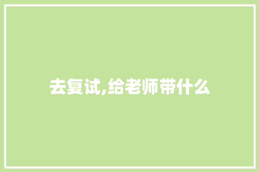 去复试,给老师带什么