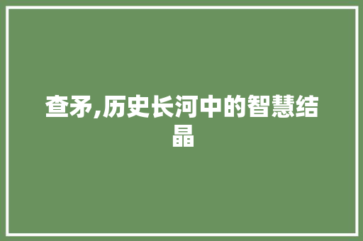 查矛,历史长河中的智慧结晶