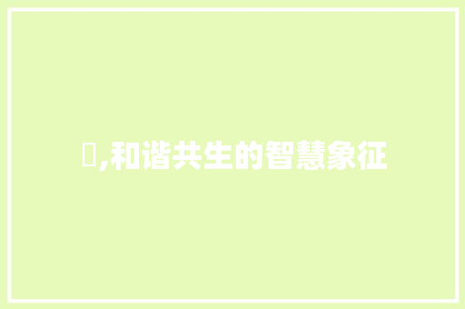 乂,和谐共生的智慧象征