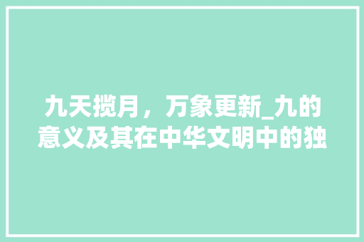 九天揽月，万象更新_九的意义及其在中华文明中的独特地位