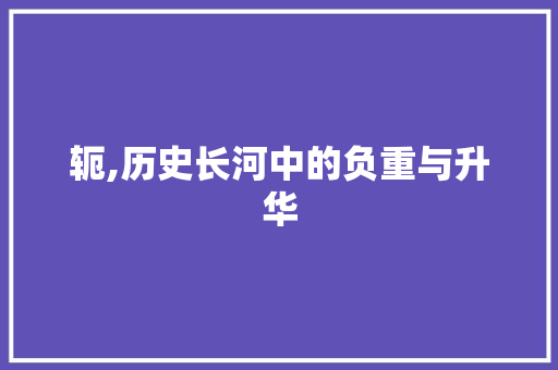 轭,历史长河中的负重与升华
