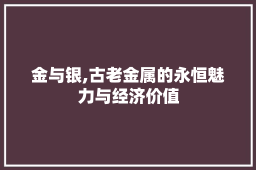 金与银,古老金属的永恒魅力与经济价值