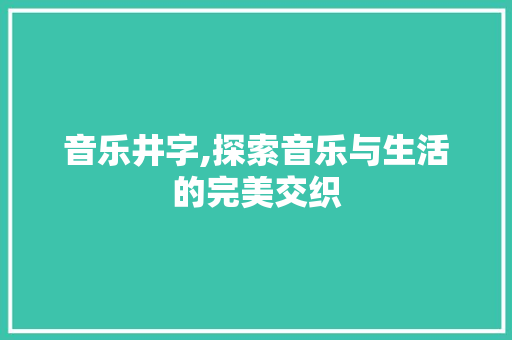 音乐井字,探索音乐与生活的完美交织