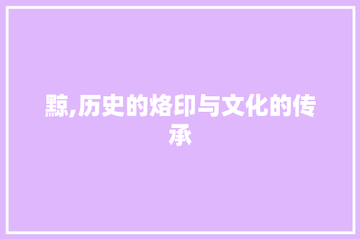 黥,历史的烙印与文化的传承