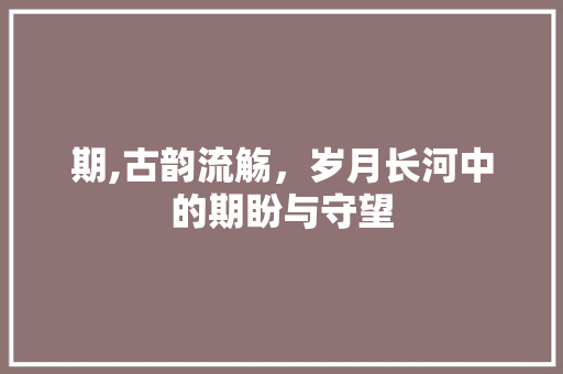 期,古韵流觞，岁月长河中的期盼与守望