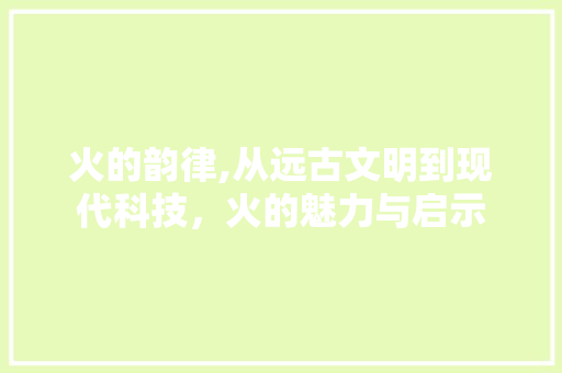 火的韵律,从远古文明到现代科技，火的魅力与启示