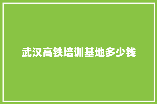 武汉高铁培训基地多少钱 财务报告范文