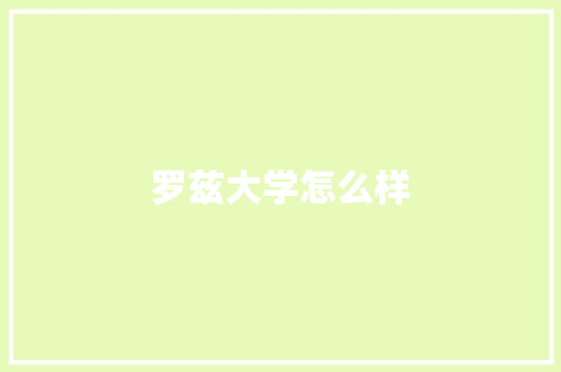 罗兹大学怎么样
