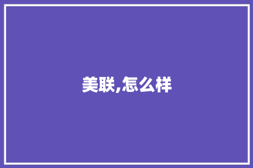 美联,怎么样