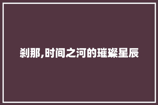 刹那,时间之河的璀璨星辰