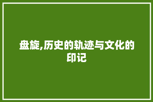 盘旋,历史的轨迹与文化的印记