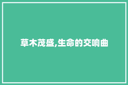 草木茂盛,生命的交响曲