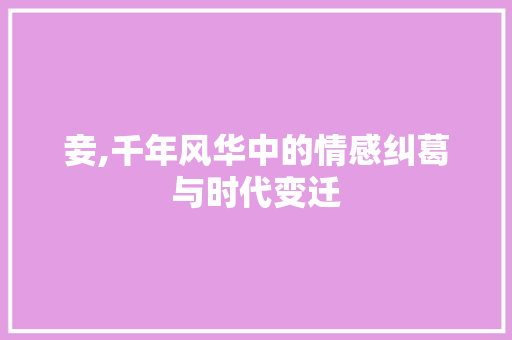 妾,千年风华中的情感纠葛与时代变迁