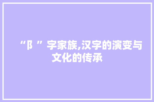 “阝”字家族,汉字的演变与文化的传承