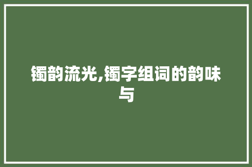 镯韵流光,镯字组词的韵味与