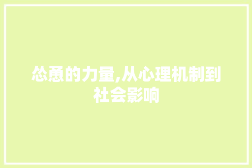 怂恿的力量,从心理机制到社会影响