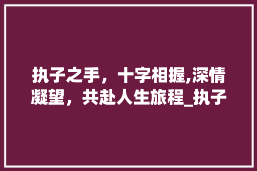 执子之手，十字相握,深情凝望，共赴人生旅程_执子之手十字相握的意思