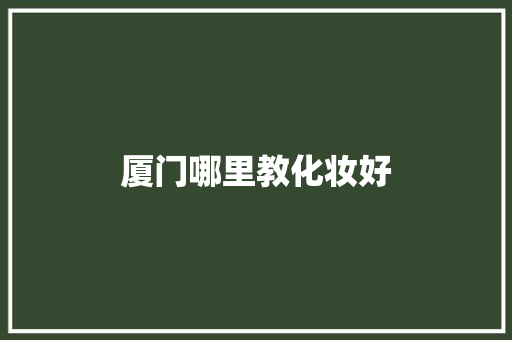 厦门哪里教化妆好