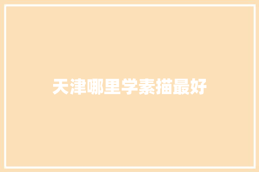天津哪里学素描最好
