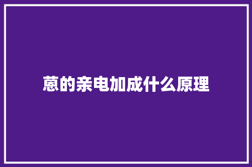 蒽的亲电加成什么原理